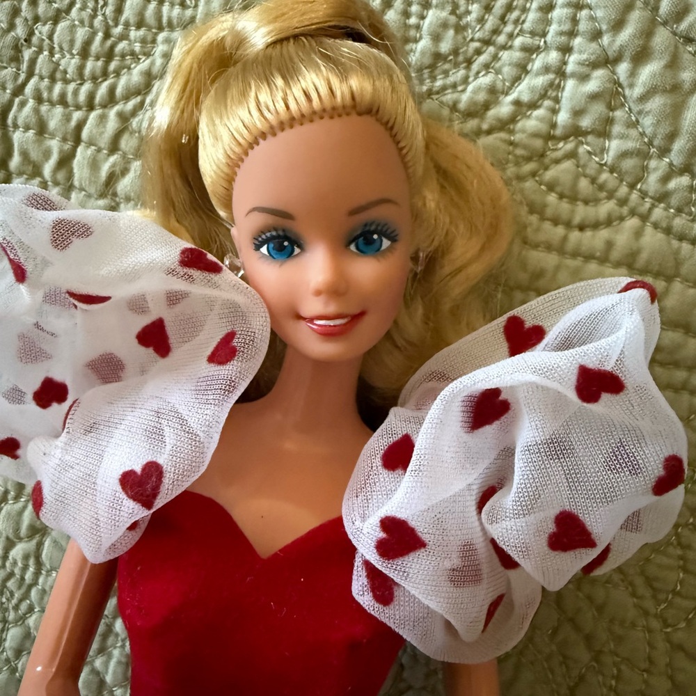 Vintage Barbie 1983 Loving You RARE Mattel Doll in Red and White Heart Dress